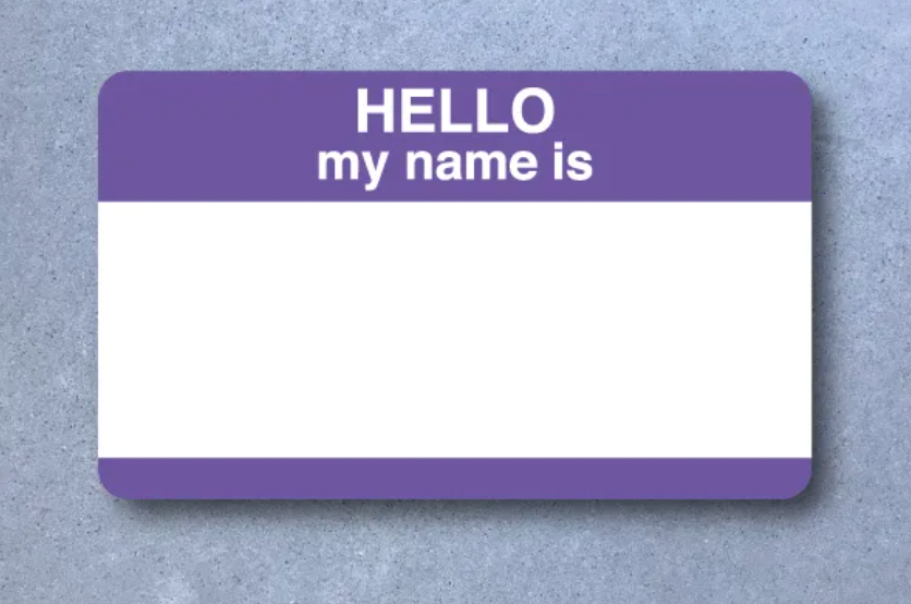 Hello My Name Is (Violet) - Sticker Pack